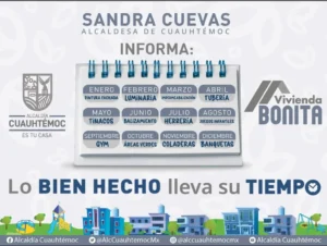 SANDRA CUEVAS PRESENTA PROGRAMA DE VIVIENDA BONITA