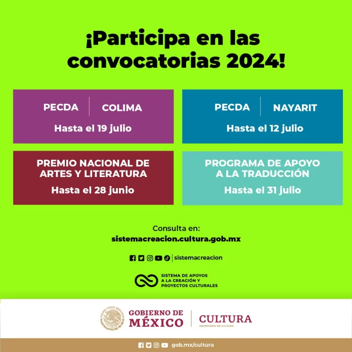 “CONVOCATORIAS 2024: PREMIOS DE ARTES EN NAYARIT Y COLIMA”