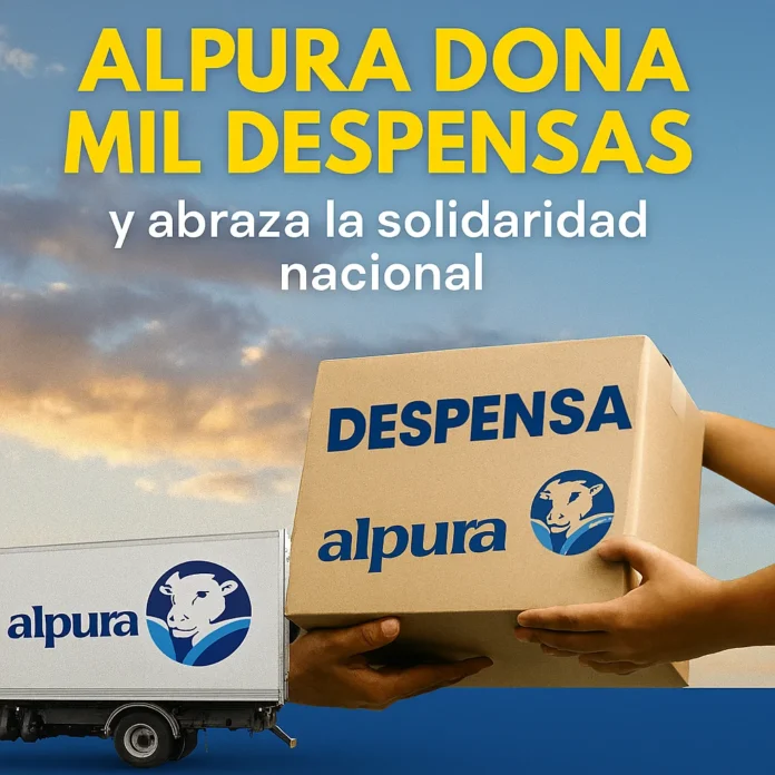 ALPURA DONA MIL DESPENSAS A FAMILIAS AFECTADAS POR LLUVIAS