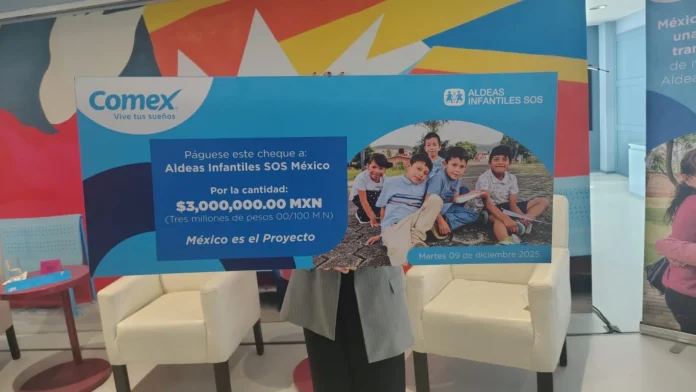 COMEX DONA 3 MILLONES A ALDEAS INFANTILES SOS EN CHIAPAS