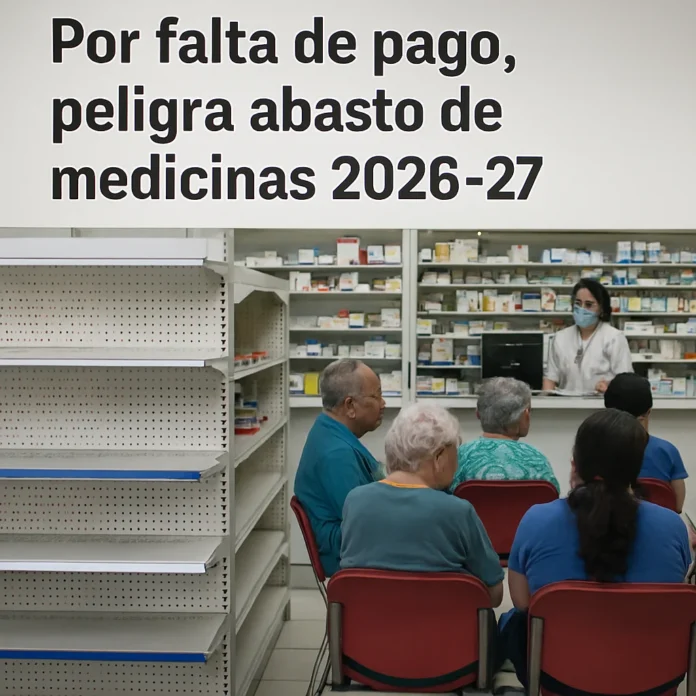 POR FALTA DE PAGO, PELIGRA ABASTO DE MEDICINAS 2026 / 2027
