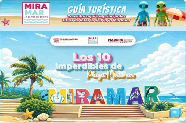 Playa Miramar Ciudad Madero con promoción del Marciano Fest 2026