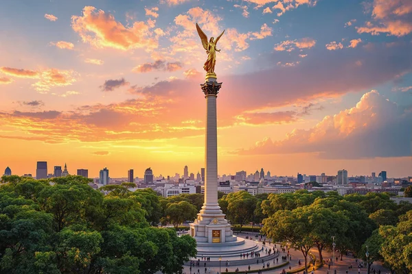 Ángel de la Independencia en Ciudad de México, símbolo de libertad y democracia