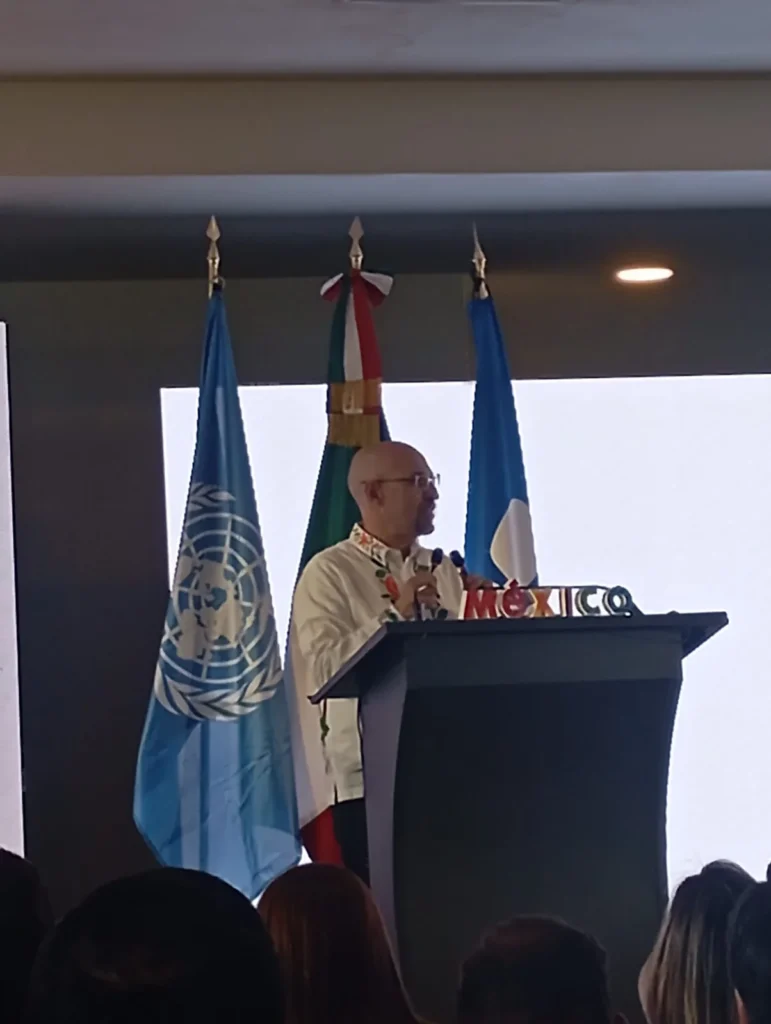 Octavio de la Torre, presidente de CONCANACO SERVYTUR, en su discurso.