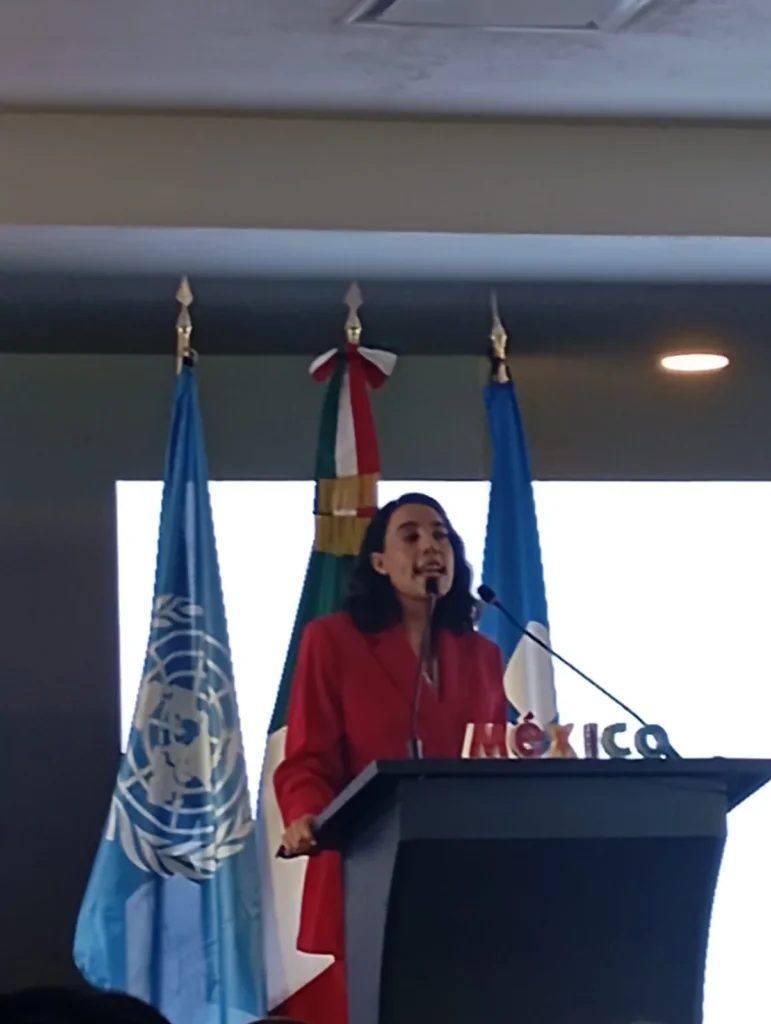 Josefina Rodríguez, secretaria de Turismo de México, en su discurso oficial.
