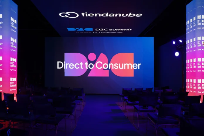 Escenario principal del D2C Summit 2026 organizado por Tiendanube durante uno de los eventos más importantes sobre e-commerce mexicano, innovación digital y venta directa al consumidor.