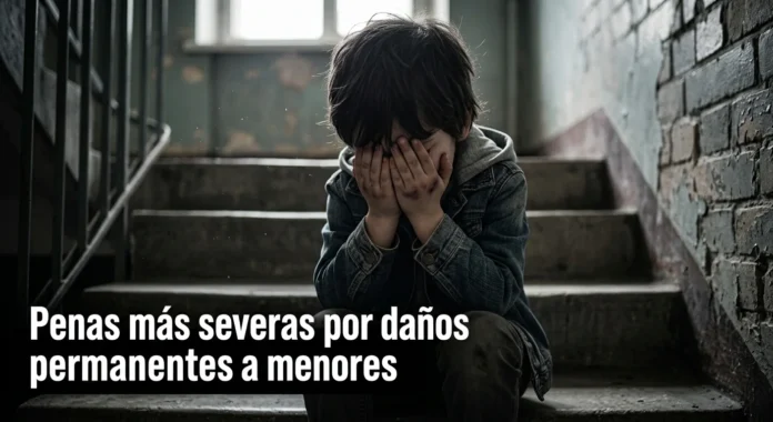 Imagen conceptual sobre violencia familiar y protección de niñas, niños y adolescentes.